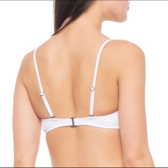 New With Tags Roxy Ruffle Bandeau Swimsuit Top - Picture 2 of 3